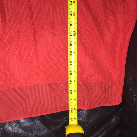 Vince Camuto sheer tunic red sleeveless sheer elegant burnout patterned XXL - Picture 15 of 15